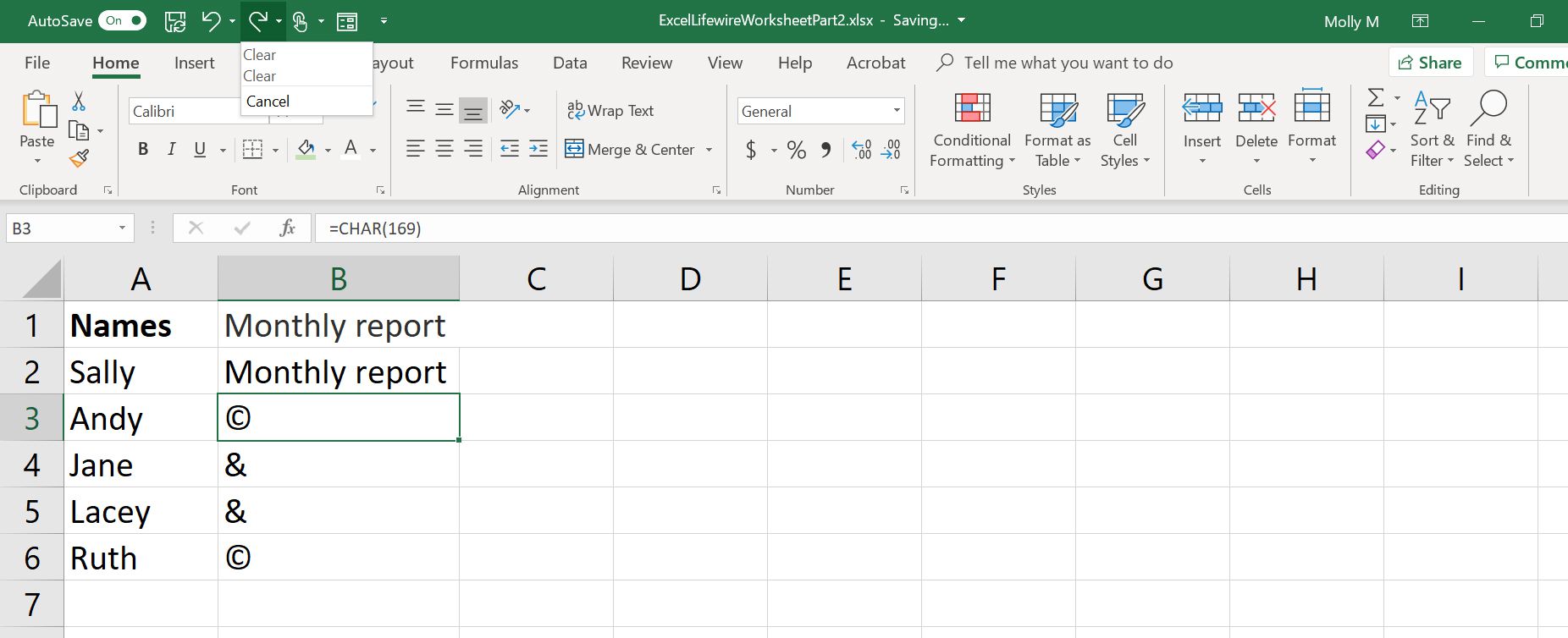 excel for mac repeat last action